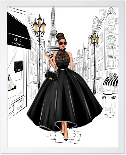 Vista 8 de Monem Art - Póster de moda, estampado de diseñador rosa, arte de zapatos, arte de perfume, arte de lápiz labial, regalo para mujeres y fashionistas