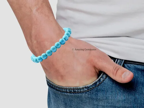 Vista 502 de Amazing Gemstone Crystal Bracelet for Women Men's Gifts - Protection Healing Crystal Bracelet - 8mm Gemstone Beaded Stretchable Bracelet Pulseras