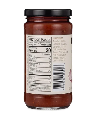 Vista 2 de Kalustyan's Salsa a fuego lento de curry indio de tomate, trae a casa los sabores de la comida india con esta versátil salsa india a base de tomate