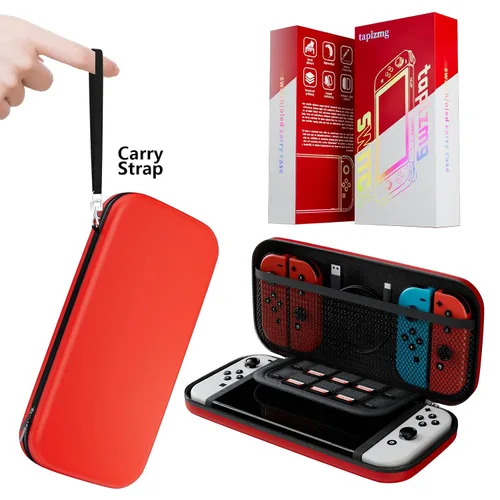 Vista 3 de taplzmg case for Nintendo switch Switch oled switch carrying case with 10 Game Cartridges Hard Shell Travel Switch Pouch for Console & Accessories