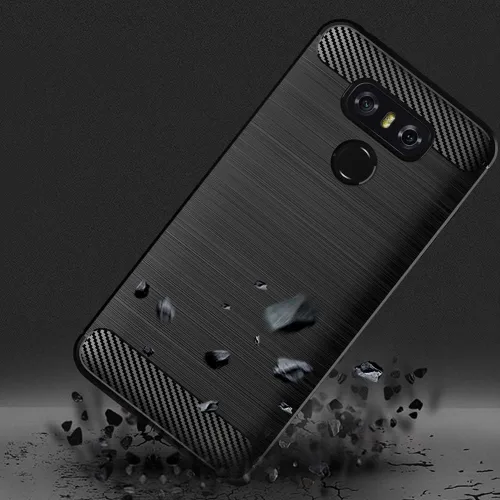 Vista 3 de Asuwish Funda compatible con LG G6 y protector de pantalla de vidrio templado, accesorios de celda, fundas protectoras de silicona para LGG6 ThinQ