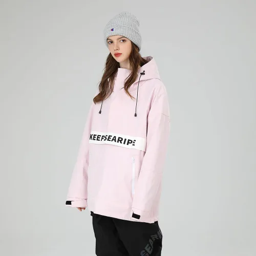 Vista 2 de SEARIPE Chaqueta de esquí para mujer, con capucha, para nieve, impermeable, para usar al aire libre