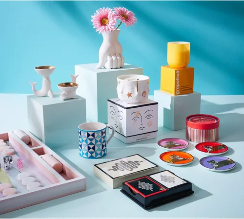 Vista 2 de Jonathan Adler Eden 30840 - Juego de cartas lacadas, color blanco, talla única