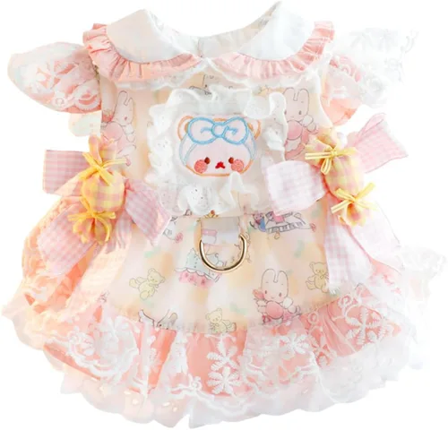 Vista 39 de Moda Vestido de Princesa de Encaje para Perro Cachorro Dulce para Perro EXTRAL Pequeño y Pequeño A-Negro XX-Pequeño