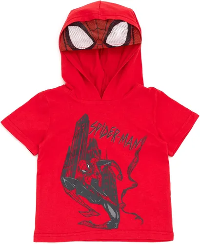 Vista 3 de Marvel Conjunto de camiseta de cosplay y pantalones cortos de malla de Spider-Man para niños pequeños y grandes