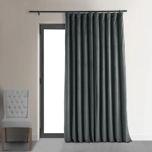 Vista 32 de HPD Half Price Drapes Cortinas Opacas Térmicas de Terciopelo Signature para Sala de Estar de 63 Pulgadas de Largo (1 Panel) con Bolsillo para Barra