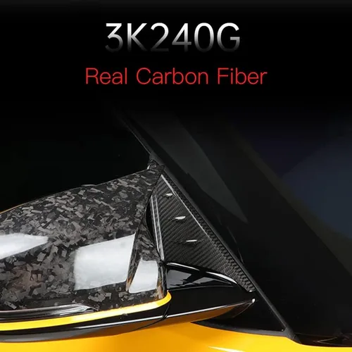 Vista 2 de para el panel de cubierta del espejo retrovisor de pilar A de fibra de carbono para GR Supra A90 A91 (2019 a 2025) Cubiertas triangulares