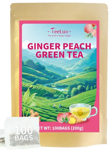 Vista 16 de TeeLux Bolsas de té verde menta, té verde con menta, menta verde y citronela, con cafeína, 100% real y natural, 100