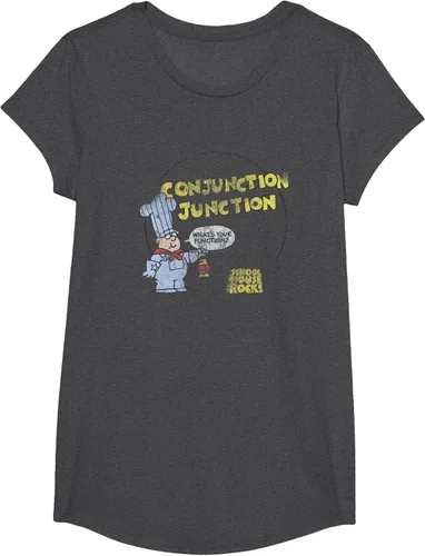 Vista 47 de Schoolhouse Rock Conjunction Junction Conductor Retro TV Camiseta Asfalto
