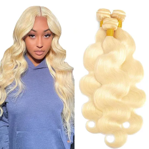 Vista 285 de 300g 1B27 Human Hair Bundles Honey Blonde Bundles Human Hair 10A Brazilian Virgin Remy Hair Extensions 8 10 12 Inch