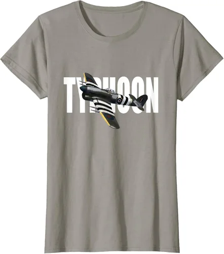 Vista 51 de RAF Hawker Typhoon WW2 Fighter Aircraft T-Shirt