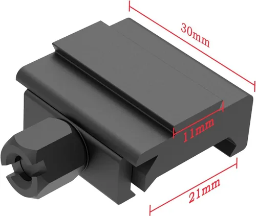 Vista 2 de Picatinny to Dovetail Rail Adapter Converter, 21mm to 11mm Converter Mount