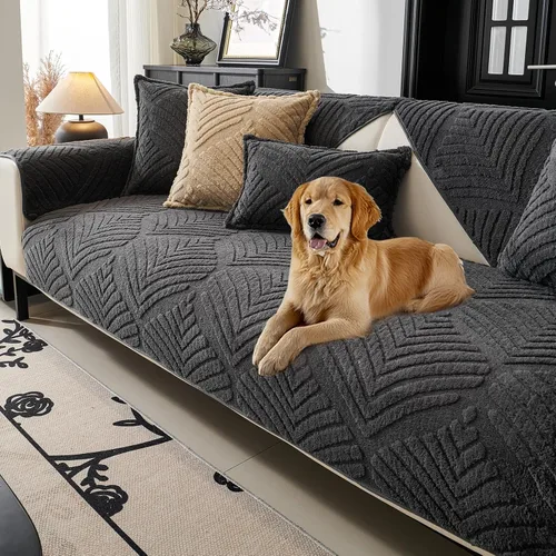 Vista 15 de Funda de sofá modular de felpa, suave y antideslizante, divertidas fundas de sofá para mascotas para sofá (reclinable y reposabrazos), protector