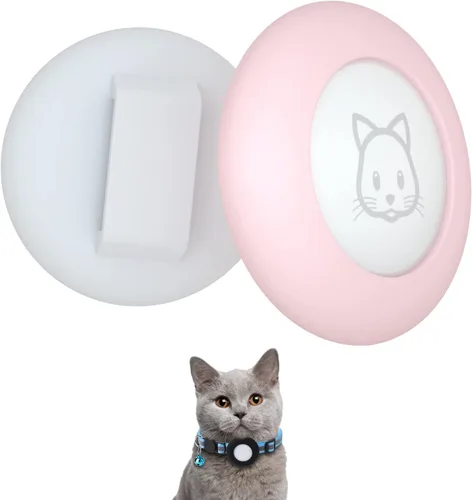 Vista 9 de SimpleThings Air-tag - Soporte para collar de gato, funda protectora de silicona para mascotas para Air-tag, paquete de 2 fundas impermeables