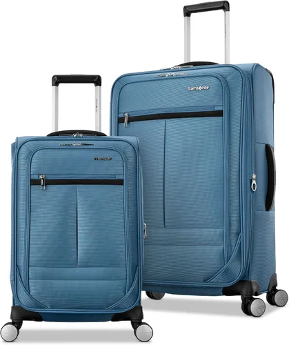 Vista 25 de Samsonite Element 3-PC Soft Side 21/25/29 (De Mano, Mediano, Grande a Cuadros), Ligero Expandible Equipaje Set 2 Bolsillos Delanteros y Laterales