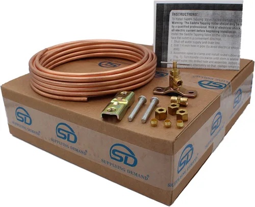 Vista 7 de Supplying Demand CIM25 Kit de línea de agua para nevera de cobre de 25 pies