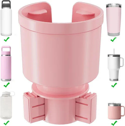 Vista 10 de Adaptador expansor de portavasos de automóvil mejorado con base ajustable desplazada, compatible con Yeti Ramblers de 14/24/36/46 oz, Hydro Flasks