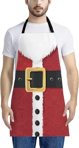 Vista 35 de Dreaweet Delantal de cocina unisex con cuello ajustable de Navidad