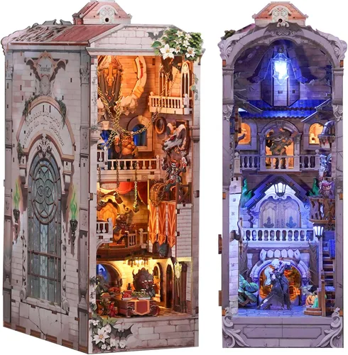 Vista 9 de Tonecheer x British Library - Kit de manualidades para rincón de lectura DIY, rompecabezas 3D de madera de Shakespeare para adultos, decoración