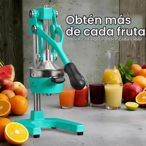 Vista 9 de Zulay Kitchen Exprimidor de hierro fundido, exprimidor de naranja resistente con coladores desmontables para una fácil limpieza, prensa de cítricos