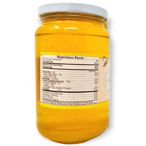 Vista 3 de Belevini Miel de tilo cruda 500g/17.64 oz miel de abeja natural de Moldavia, sin pasteurizar, sin conservantes añadidos (paquete de 2)