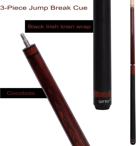 Vista 3 de CUEELF Heavy Hitter 3-Piece Jump Break Pool Cue Stick, 21oz/23oz Cue with 13.5mm Bakelite Tip and Quick-Release Joints, for Explosive Breaks and