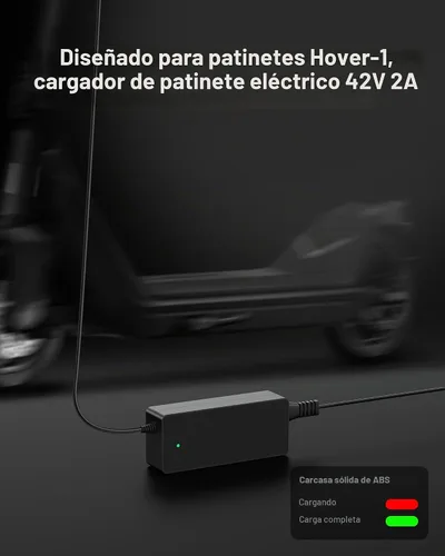Vista 6 de VHBW - Cargador eléctrico para scooter de 42 V, 2 A, compatible con batería Hover-1 de 36 V for Highlander, Dynamo, Gambit, Helios, 5.5×2.5mm DC