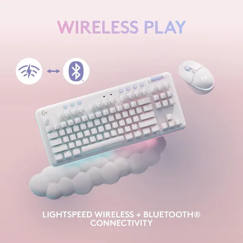 Vista 3 de Logitech G Combo inalámbrico para juegos, teclado G715 y mouse G705, iluminación RGB LIGHTSYNC, velocidad de luz, inalámbrica, Bluetooth