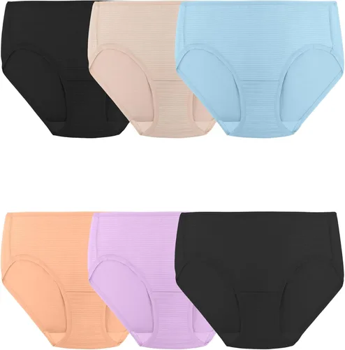 Vista 18 de Fruit of the Loom - Ropa interior transpirable de mujer, absorbe la humedad para mantenerte fresca y cómoda, disponible en talla extra grande
