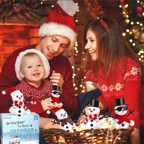 Vista 6 de BANBBUR Paquete de 12 rellenos de calcetines de Navidad para niños, manualidades de Navidad para niños, arcilla de modelado, kit de manualidades