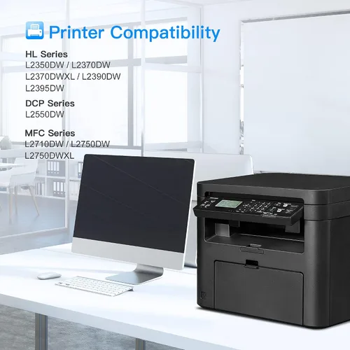 Vista 2 de LxTek Cartucho de tóner compatible de repuesto para Brother TN760 TN 760 TN730 TN 730 compatible con MFC-L2710DW HL-L2350DW HL-L2370DWXL MFC-L2750DW