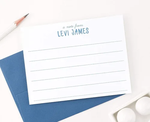 Vista 2 de Tarjetas de agradecimiento personalizadas para niños, papelería forrada personalizada, papelería para niños, papelería forrada para niños, tu Tu