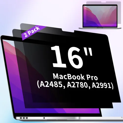 Vista 14 de Paquete de 2 protectores de pantalla de privacidad compatibles con MacBook Pro de 13 pulgadas (2016, 2017, 2018, 2019, 2020, 2021, 2022, M1, M2)