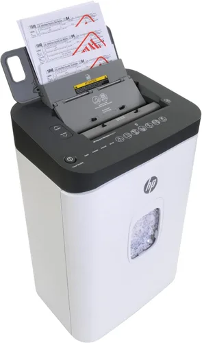 Vista 3 de HP - Trituradora de papel micro cortada, manual de 14 hojas, alimentación