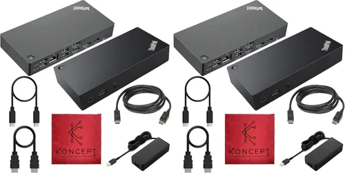 Vista 8 de 40AS0090US Lenovo Thinkpad Estación de acoplamiento USB-C Gen 2 - 1 año de garantía - Muelle Thunderbolt 3 Thinkpad, HDMI, DisplayPort y cable USB C