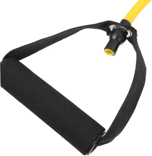 Vista 5 de Sosoport Bandas de resistencia con mango, cuerda de tracción elástica, cuerda de tracción, ejercicios de banda elástica, bandas de entrenamiento