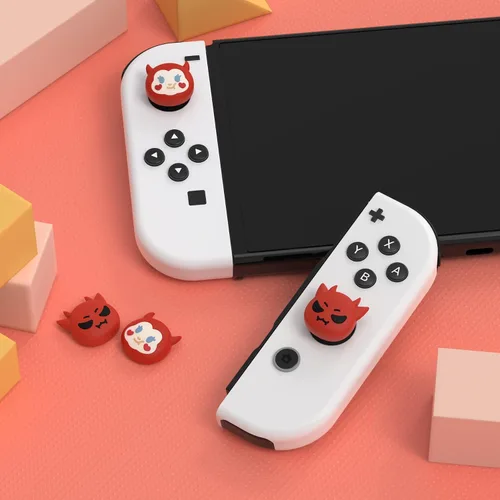 Vista 2 de PlayVital Tapas de palanca de mando para Nintendo Switch tapas de pulgar para Switch Lite cubierta analógica para Switch OLED Joycon Thumb Grip Caps