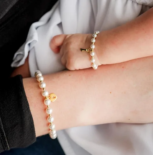 Vista 2 de Cherished Moments Mom & Me Set, .925 Sterling Silver or 14K Gold-Plated Niño 5-10 años-Llave de Oro