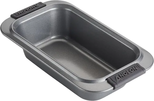 Vista 14 de Anolon Advanced 54715 - Juego de 2 moldes antiadherentes para hornear, color gris con agarres de silicona
