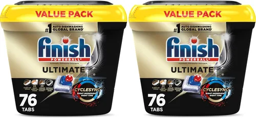Vista 15 de Finish Ultimate Infinity Shine - Cápsulas para lavavajillas, detergente sin necesidad de pre-enjuague, elimina manchas quemadas, con Protector