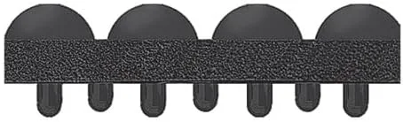 Vista 2 de Crown Yoga-Flex - Alfombrilla antifatiga de 36 x 48 pulgadas, rectangular, superficie de goma negra alta/baja, entrelazada
