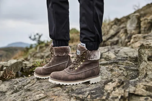 Vista 6 de COTTIMO Botas de invierno antideslizante con forro de piel para mujer