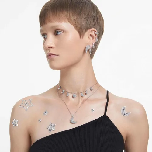 Vista 7 de Swarovski Colección de joyas de pendientes de aro con pavé de cristal Dextera