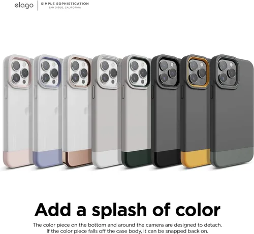 Vista 8 de elago Funda Glide Armor diseñada para iPhone 13 Pro Max, protección contra caídas, funda protectora de TPU a prueba de golpes, piezas mejoradas a