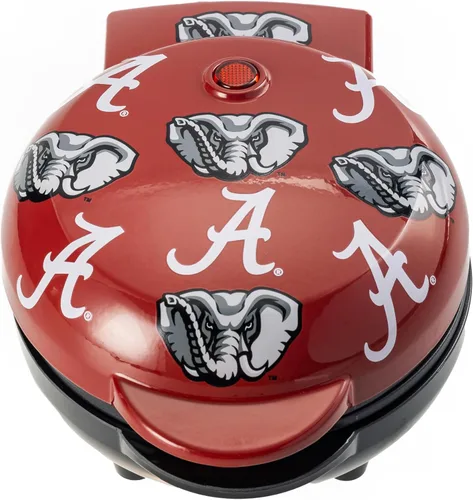 Vista 8 de Uncanny Brands Alabama Crimson Tide - Mini waflera - Pequeño aparato de cocina