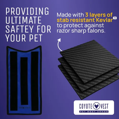 Vista 10 de HawkShield - Almohadilla para CoyoteVest o chaleco de espigas, chaleco de arnés protector para perro, complemento para proteger a tu mascota de aves
