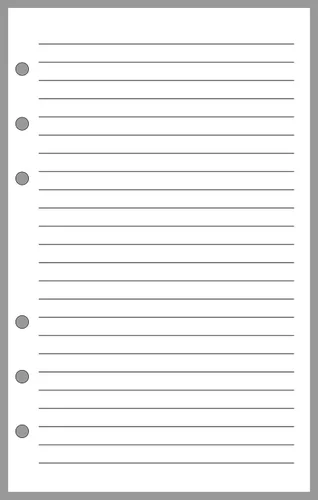 Vista 18 de Reposición de papel con cuadrícula de puntos de tamaño compacto (0,10"), dimensionado y perforado para cuadernos Franklin Covey Compact y otros