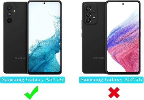 Vista 2 de Funda para teléfono Qinmay para Samsung Galaxy A54 5G con protector de pantalla HD, funda de 3 capas resistente a golpes y caídas para Galaxy A54