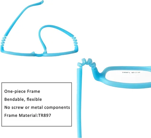 Vista 13 de AQWANO Children Optical Glasses Frame tr90 Flexible Bendable One-piece Safe Eyeglasses Girls Boy