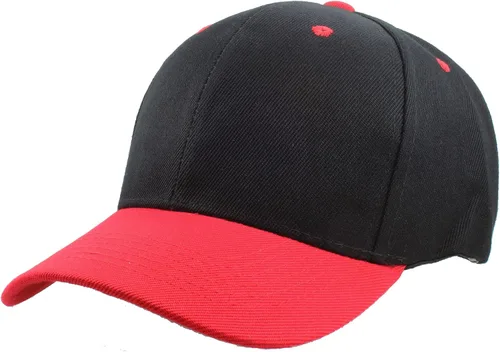 Vista 127 de Gorras de béisbol con correa trasera ajustable, lisas, negras, 12